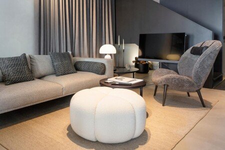 Maison design, 2 chambres, avec cheminée