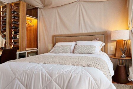 Chalé 1 quarto, com ar condicionado