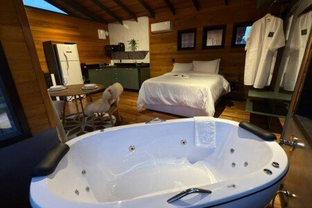 Chalé 1 quarto, com ar condicionado