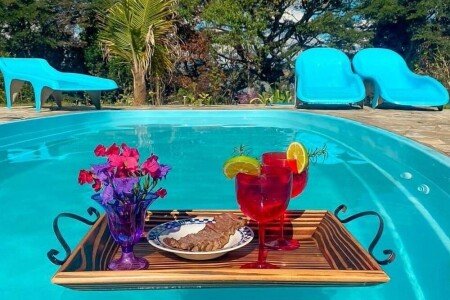 Chalé 1 quarto, com piscina