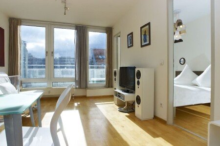 Appartement design, 1 chambre, avec salle de sport