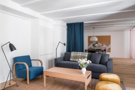 Appartement design, 2 chambres, avec salle de sport