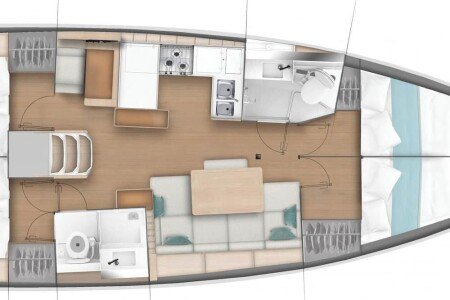 Boot 3 Schlafzimmer
