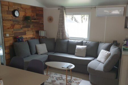 Mobil home 3 chambres, avec piscine