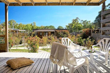 Mobil home 2 chambres, avec piscine