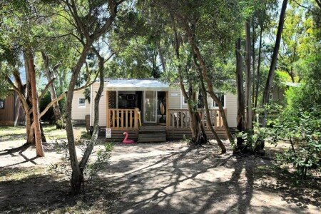 Mobil home 3 chambres, avec piscine