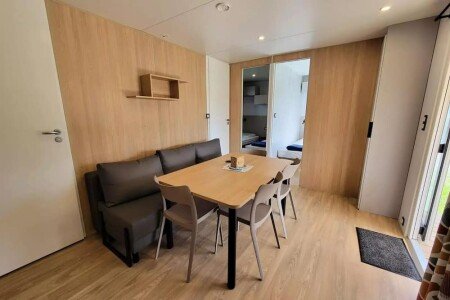 Mobil home 3 chambres, avec piscine