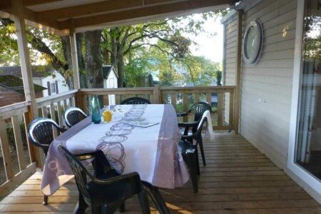 Mobil home design, 3 chambres, avec piscine