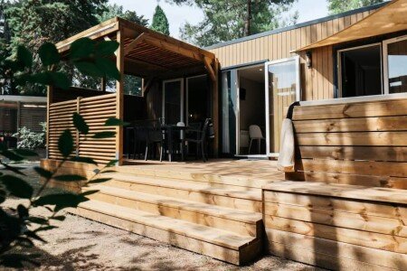 Mobil home chic, 2 chambres, avec climatisation