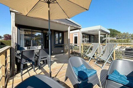 Mobil home chic, 2 chambres, avec piscine