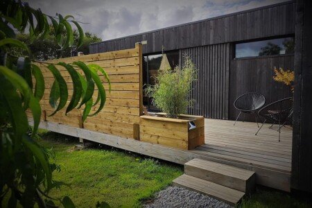 Chalet en bois cozy, 1 chambre, avec jacuzzi