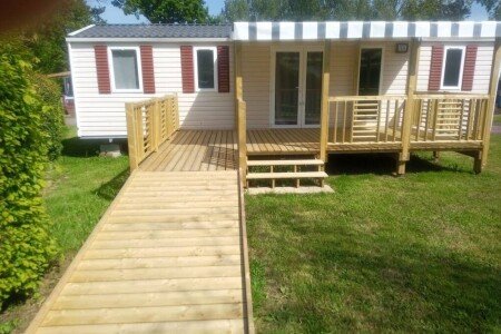 Mobil home 3 chambres, avec salle de sport