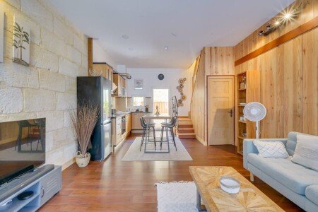 Studio chic, 2 chambres, avec jardin