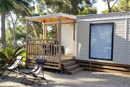 Mobil home 2 chambres, avec piscine