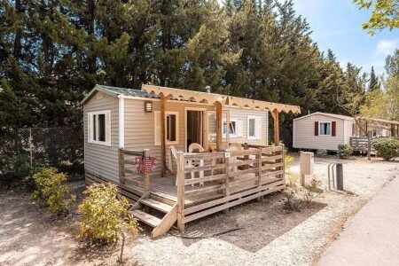 Mobil home 2 chambres, avec piscine