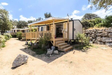 Mobil home authentique, 2 chambres, avec climatisation