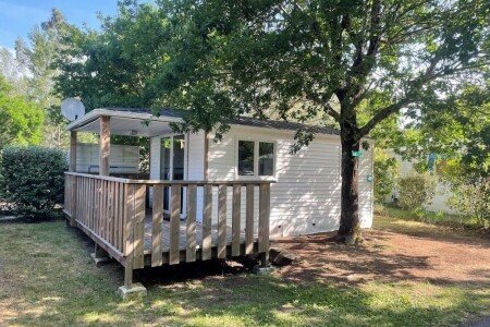 Mobil home 2 chambres, avec salle de sport