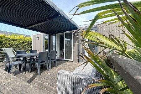 Mobil home chic, 2 chambres, avec piscine