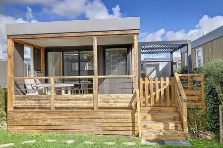 Mobil home chic, 2 chambres, avec piscine