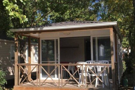 Mobil home 2 chambres, avec piscine