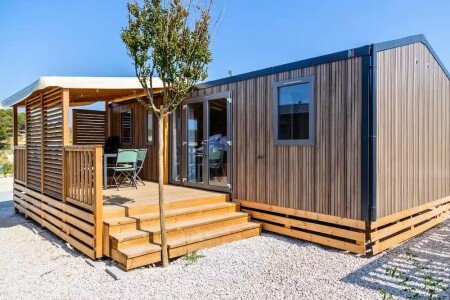 Mobil home authentique, 3 chambres, avec climatisation