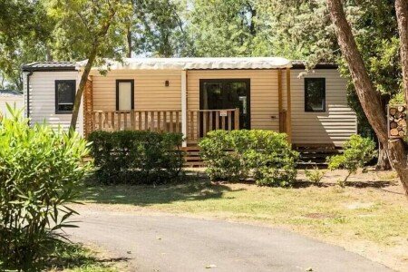 Mobil home 3 chambres, avec piscine