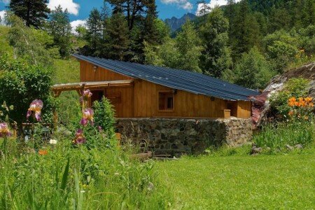 Chalet authentique, 1 chambre, avec jardin