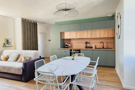 Appartement design, 2 chambres, avec jardin