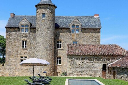 Château authentique, 6 chambres, avec piscine