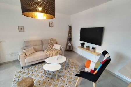 T3 bien-être, 2 chambres, avec wifi