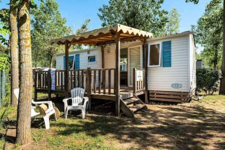 Mobil home 2 chambres, avec piscine