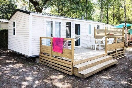Mobil home chic, 2 chambres, avec piscine