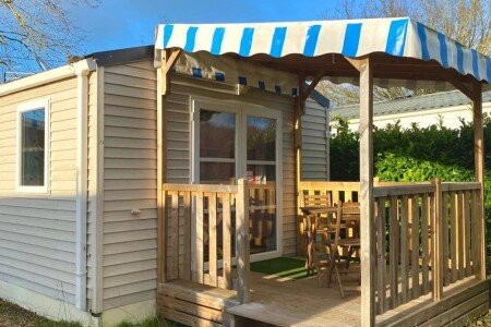 Mobil home authentique, 2 chambres, avec climatisation