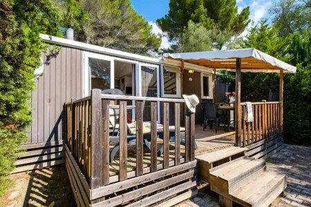 Mobil home 2 chambres, avec piscine