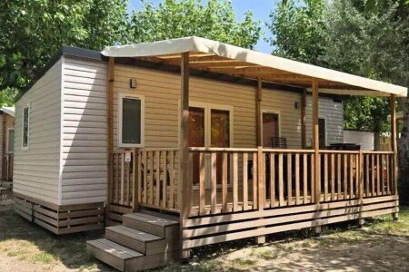 Mobil home 4 chambres, avec piscine