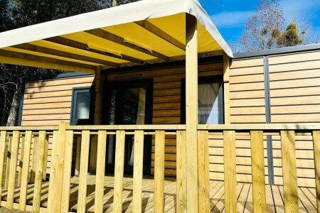 Mobil home de charme, 2 chambres, avec piscine