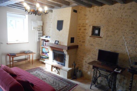 Maison de campagne cozy, 2 chambres, avec piscine