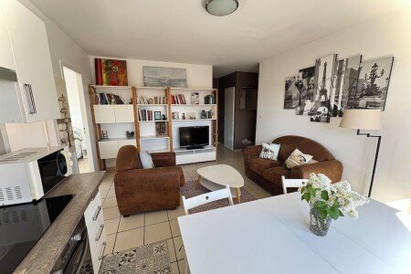 Appartement 2 chambres, avec jardin