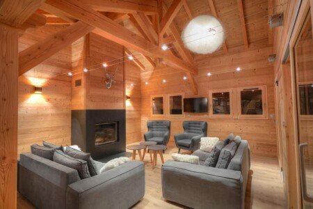 Chalet design, 8 chambres, avec salle de sport