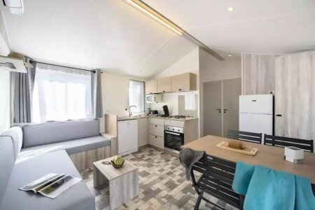 Mobil home design, 3 chambres, avec climatisation