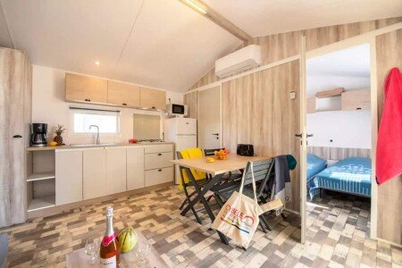 Mobil home design, 2 chambres, avec climatisation