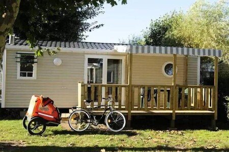 Mobil home 2 chambres, avec piscine