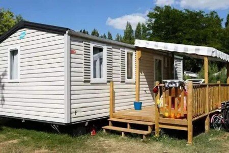 Mobil home 2 chambres, avec piscine