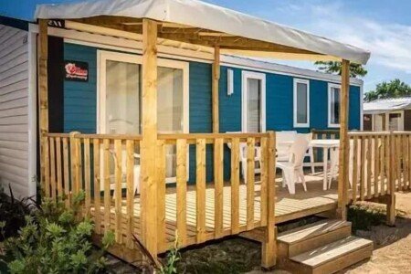 Mobil home design, 3 chambres, avec sauna