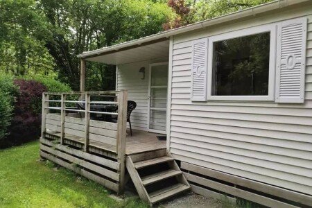 Mobil home chic, 3 chambres, avec piscine