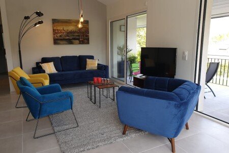 Appartement chic, 3 chambres, avec jardin