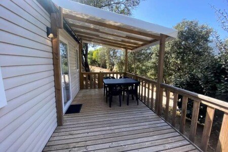 Mobil home authentique, 2 chambres, avec climatisation