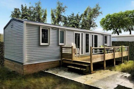 Mobil home chic, 3 chambres, avec climatisation