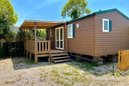 Mobil home 3 chambres, avec jardin