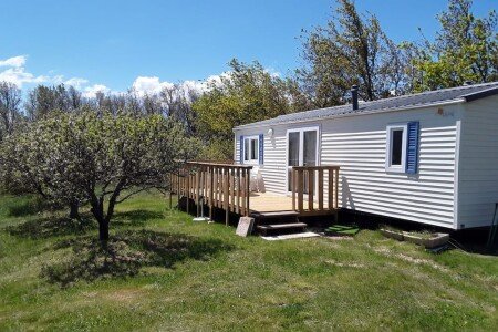Mobil home 3 chambres, avec jardin